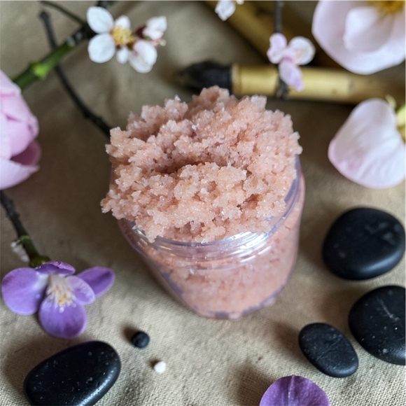 Orchid & Vine Pink Himalayan Salt Scrub Hydrating Exfoliation Zenfresh 8 Oz - Picture 3 of 3